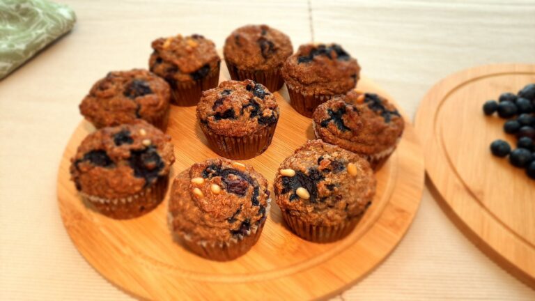 Muffins aux myrtilles et farine de sarrasin