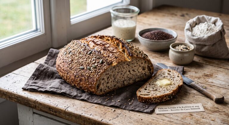 Pain au levain à la kañiwa et aux graines